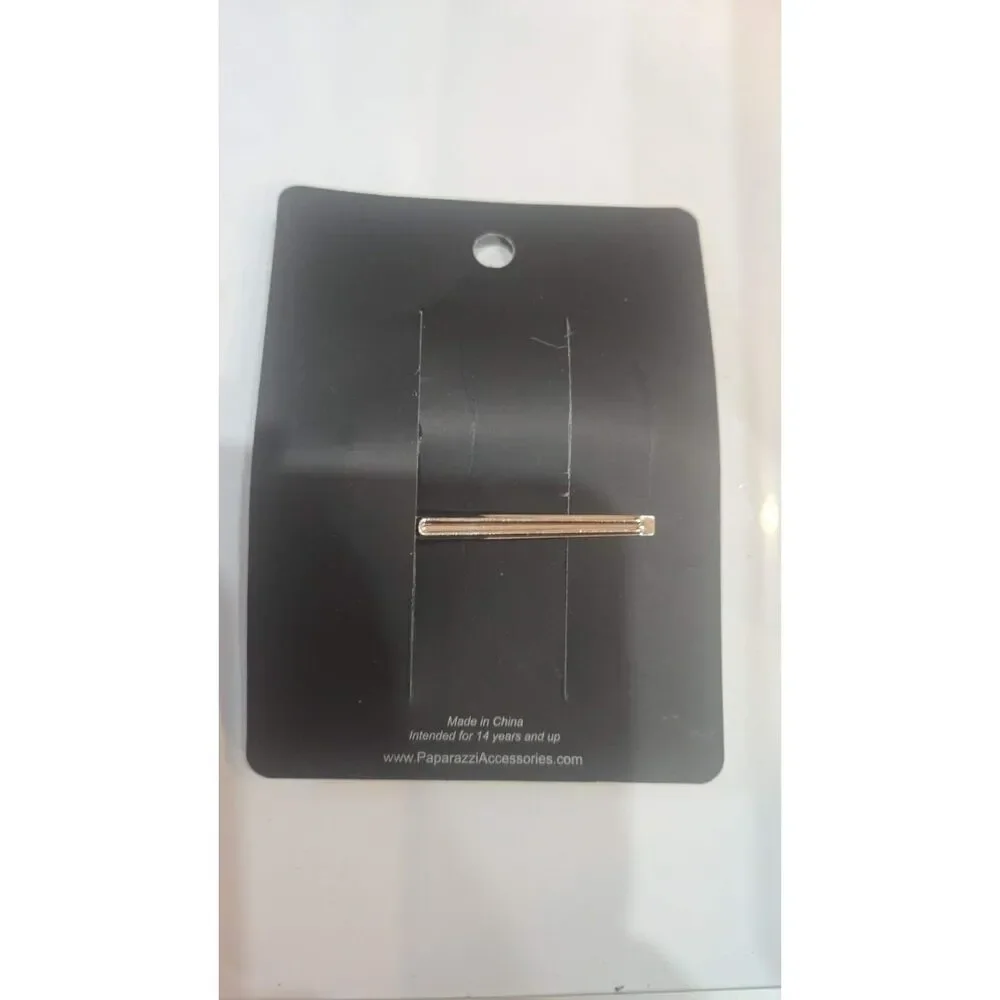 Paparazzi hair clip  Know all the triangles silver NWT